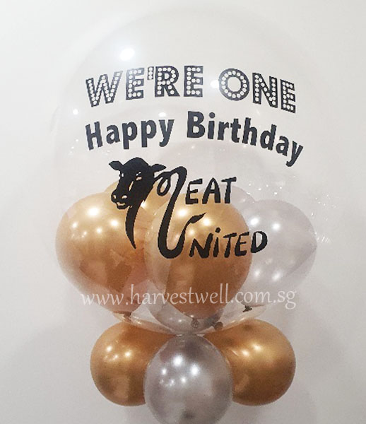 Customised Logo With Greeting Bubble Balloon